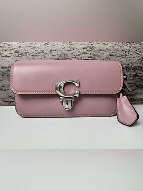 GUC Coach Studio Baguette Bag 20 Leather Faded Purple Silver CE331